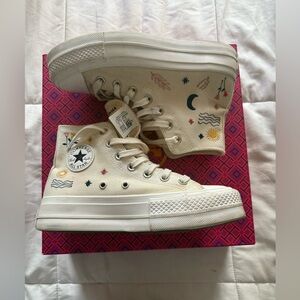 Converse High-Top Sneakers with Embroidered Design